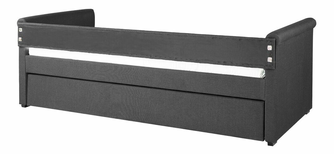 Szétnyitható ágy90 cm LISABON (ágyráccsal) (szürke)