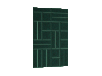 Set 26 panouri tapițate Quadra 120x195 cm (Verde)