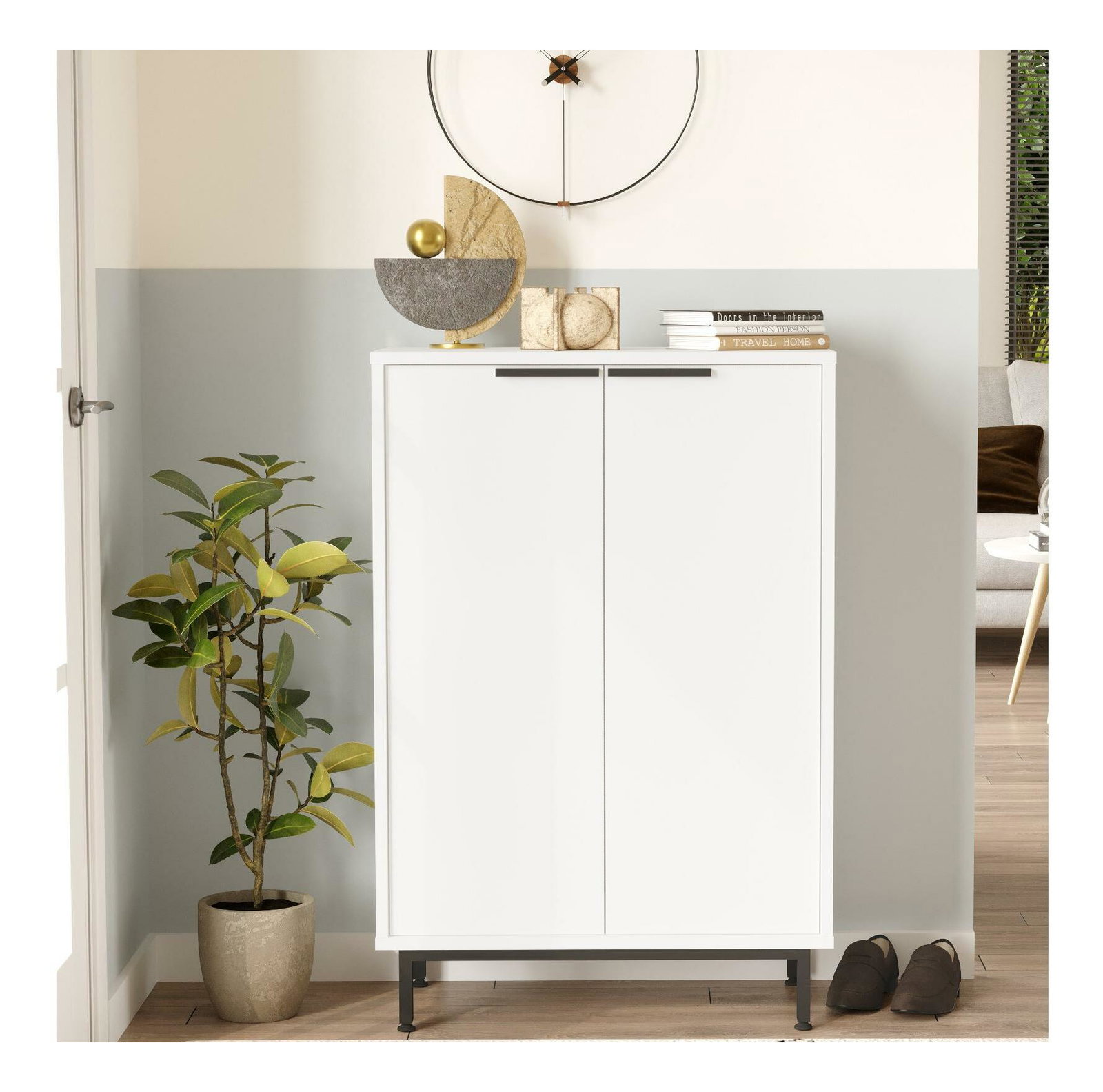 Cipősszekrény Abbygail 1 (fehér) 