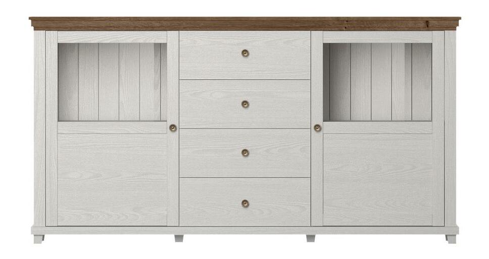 Komoda Elvina 25 (biely popol + dub lefkas)