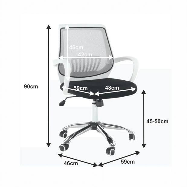 Irodai forgószék Leledo szürke + fekete