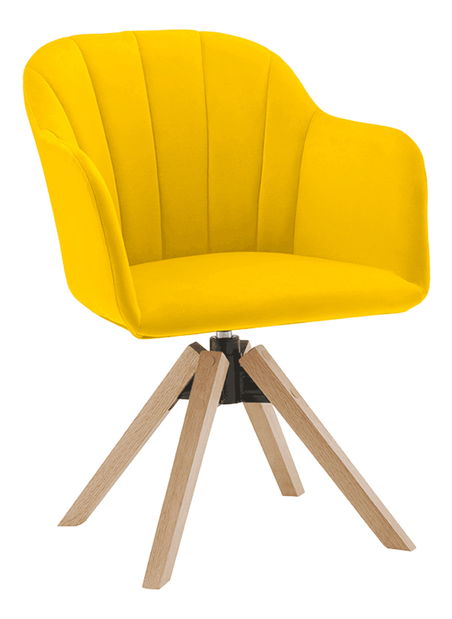 Kancelárské kreslo Daine (buk + žltá)