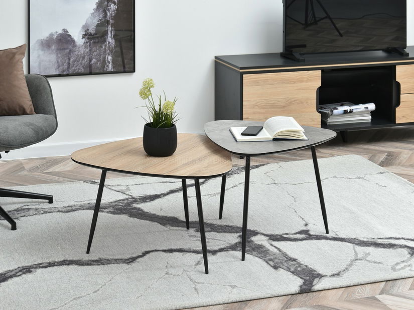 Măsuță de cafea Rossi Zest Xl (sonoma + negru)