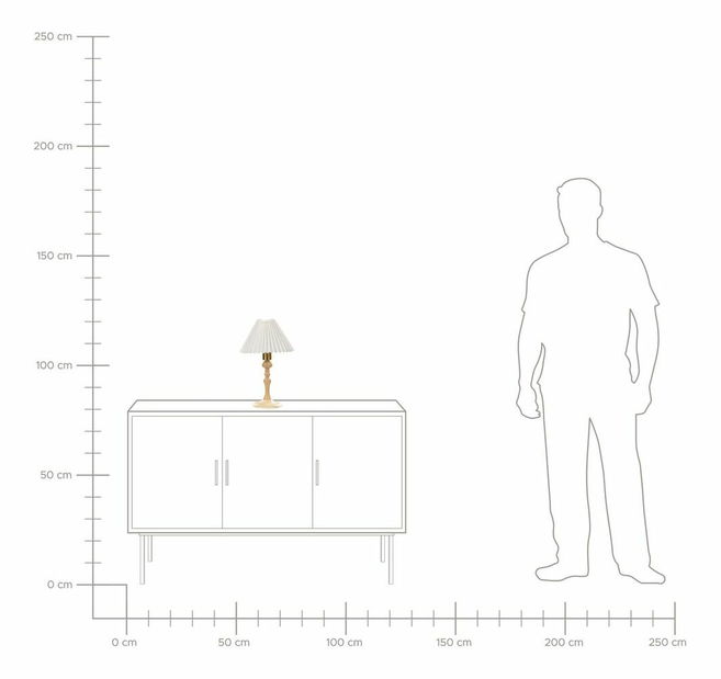 Asztali lámpa Claudius (fehér + világos fa)