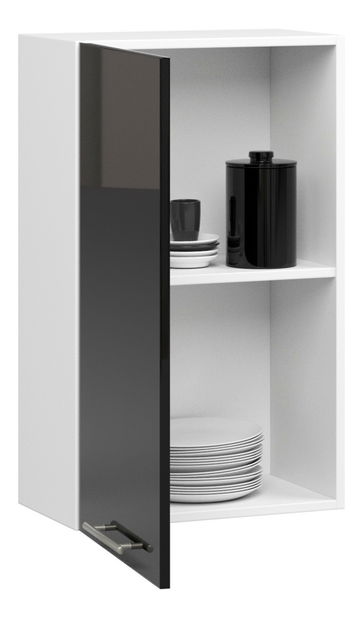 Dulap superior de bucătărie Ozara W50 H720 (alb + negru lucios)