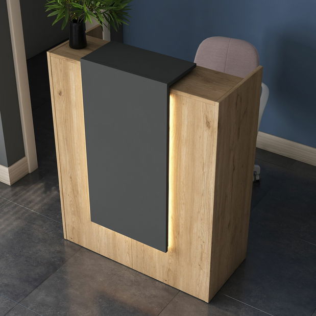 Recepcijski pult Majoren (orah + antracit)