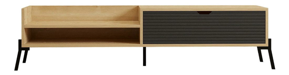 Masă TV/Dulap Momido (stejar zafir + antracit) 