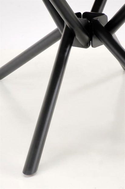 Rozkladací jedálenský stôl Victory (biely mramor + čierna) *výpredaj