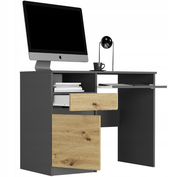PC asztal Naldar (antracit + artisan) (B)