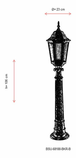 Vonkajšie podlahové svietidlo Bronwyn (hnedá)