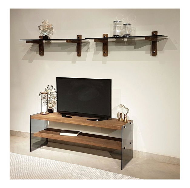 Set za dnevni boravak Vamebo 4 (orah + siva)