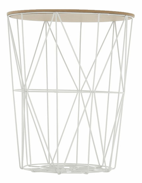 Măsuță de cafea Nanko typ 3 (natural + alb)