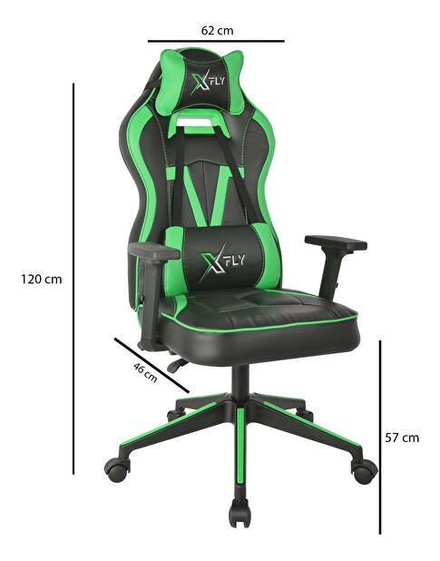 Irodai gamer szék Vamivo 4 (zöld + fekete) 
