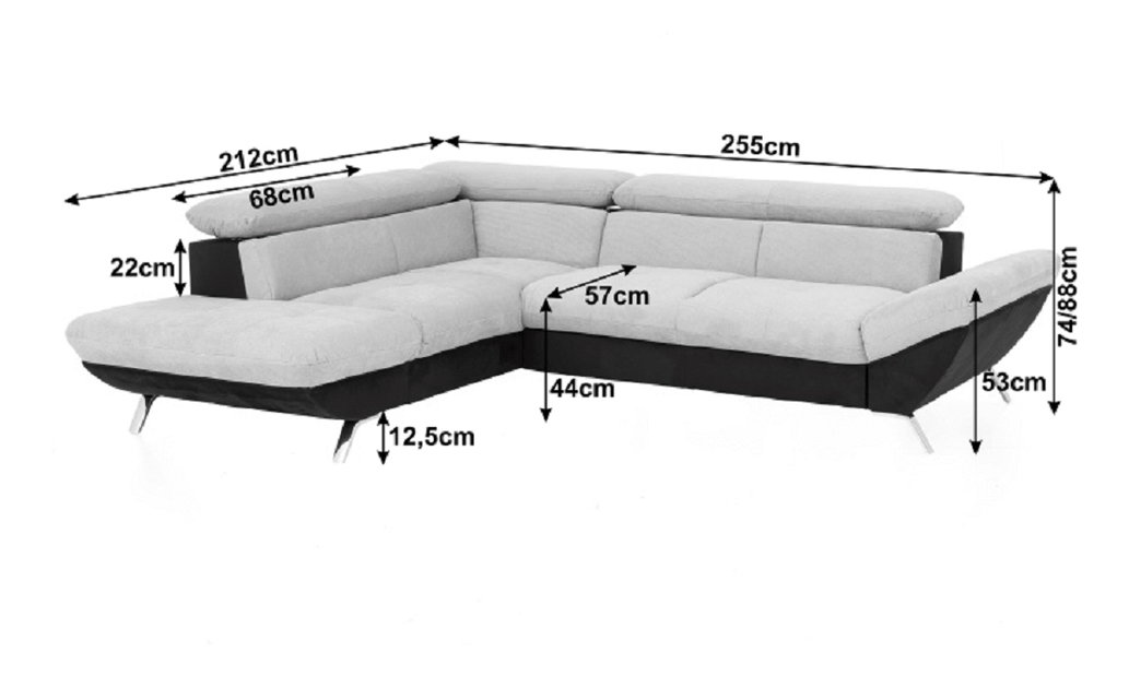 Rohová sedačka Vanora (L)