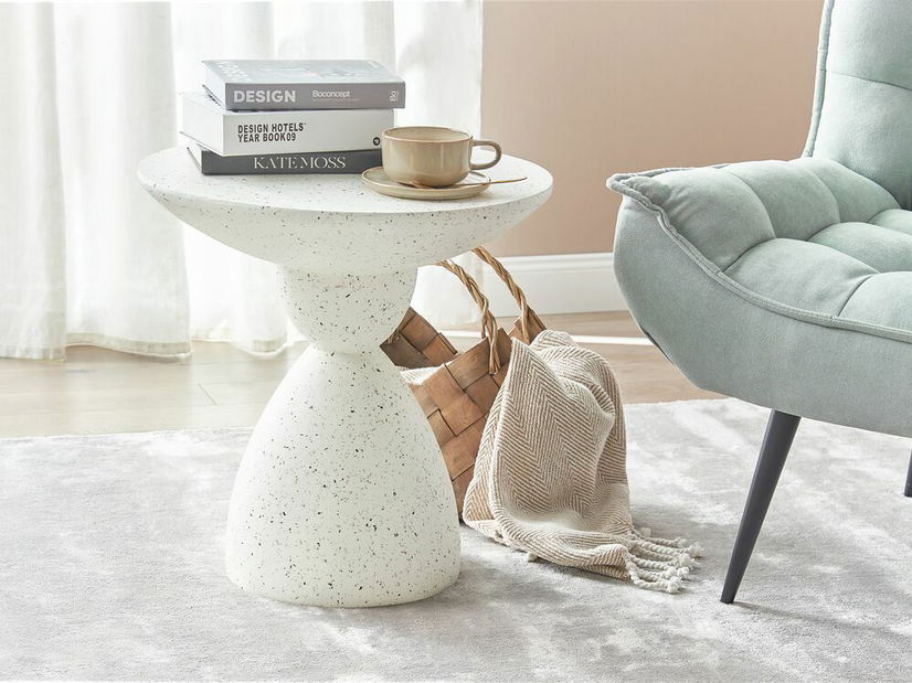 Măsuță laterală de cafea Casper (alb)