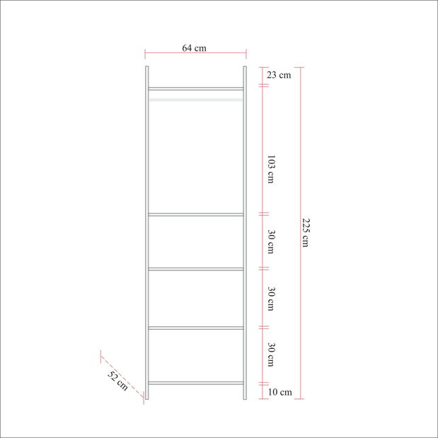 Dulap de haine David 01 (Pin atlantic)
