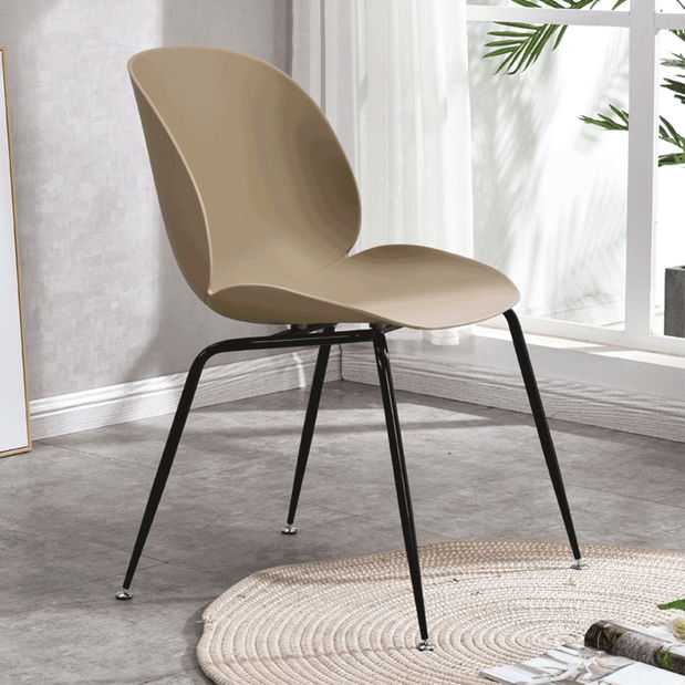 Scaun de sufragerie Ikaite (bej + negru)