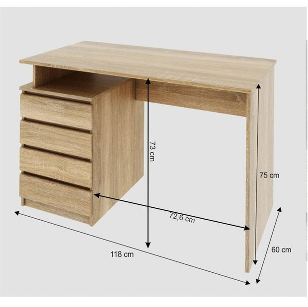 PC stolić Mundi NEW (hrast sonoma)