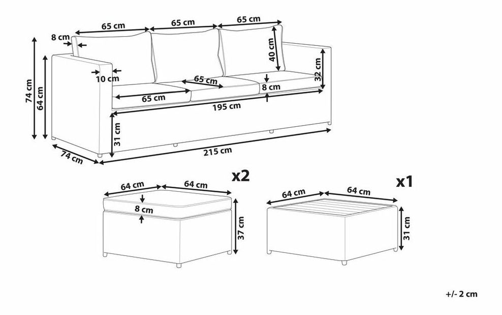 Záhradná zostava Sadalsud (sivá) 