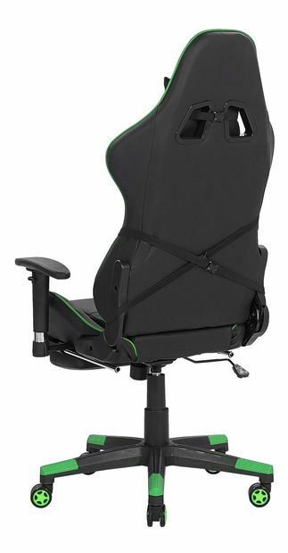 Uredska stolica VITTORE (sintetička koža) (crna + zelena)