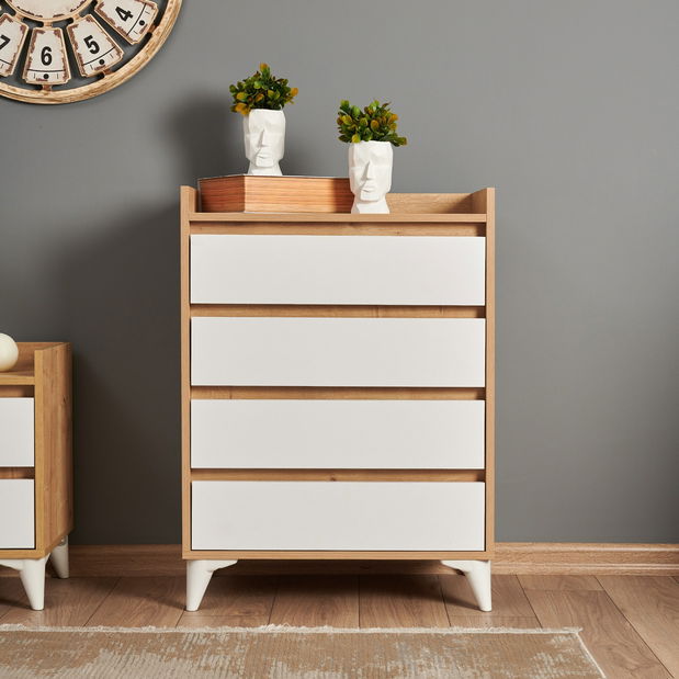 Komoda Tuvantille 40 (safirni hrast + bijela)