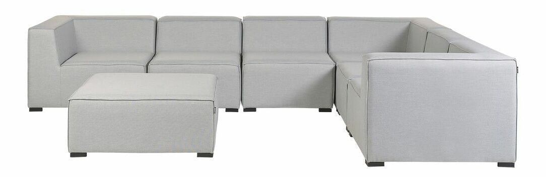 Rohová záhradná pohovka Ailin (svetlosivá) (P)