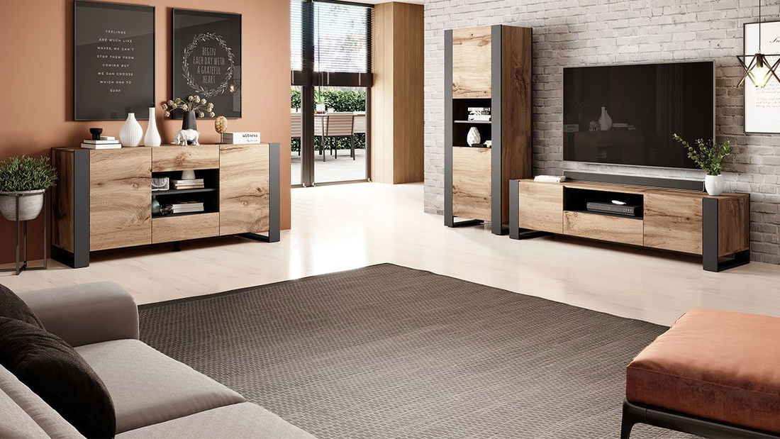 Nábytok do obývacej izby Elexia I (wotan + antracit)