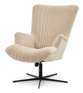 Relaxačné kreslo Elesenta (béžová + čierna)