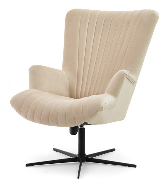 Relaxačné kreslo Elesenta (béžová + čierna)