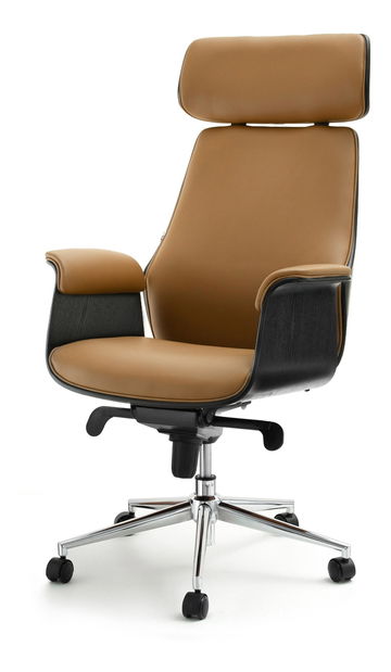 Fotelja Lionel (karamela + krom)