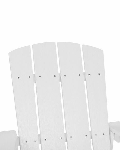 Záhradná stolička s podnožkou Adack (biela)