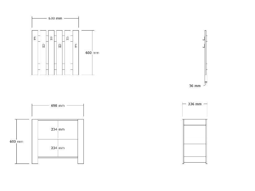 Mobilier Hol Sotasu (stejar zafir) 