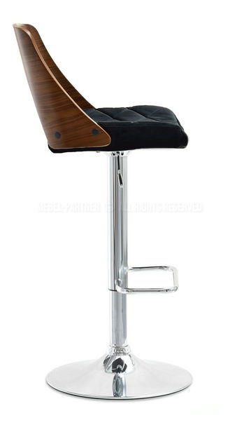 Scaun Hooray (nuc închis + crom)