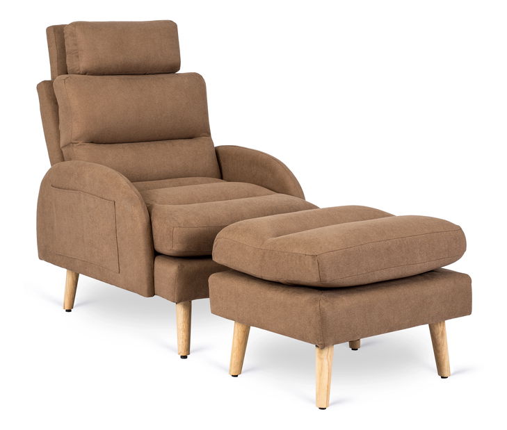 Pozícionáló fotel Hondurenas (barna) (zsámollyal)