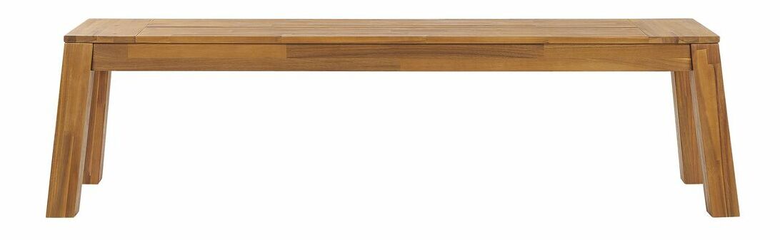 Set mobilier grădină LIVIGNO (lemn deschis) (cu scaune și bancă) (pentru 6 persoane)