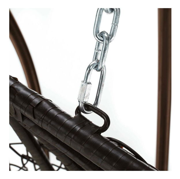 Fotoliu suspendat Dalvoa 2 (cupru + maro + crem) 