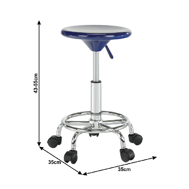 Scaun tip bar Mabilla 3 (albastru)