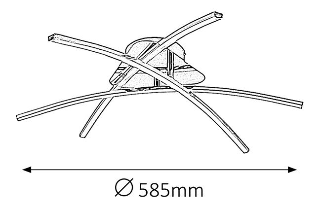 Stropné svietidlo Alexis 2504 (chrómová)