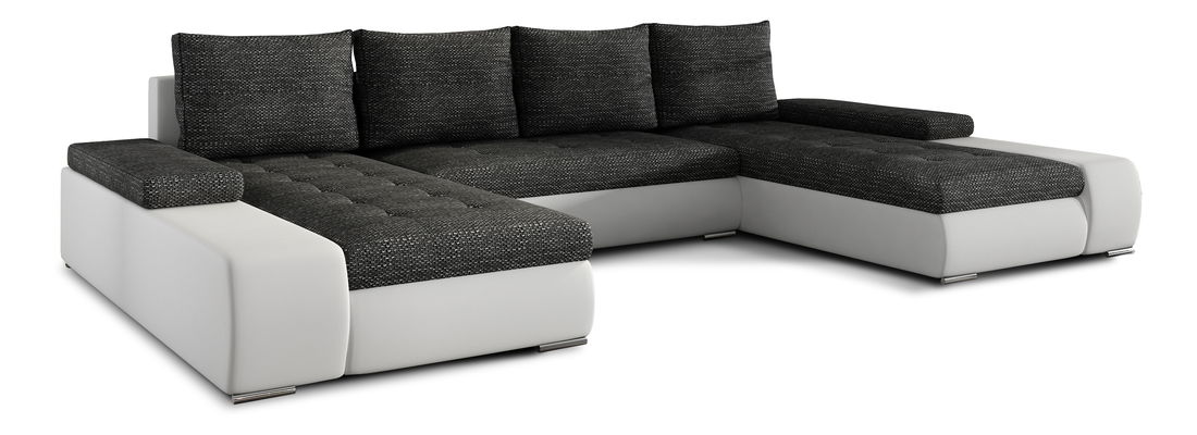 Colțar în formă de U Menarro (gri + alb) (S)