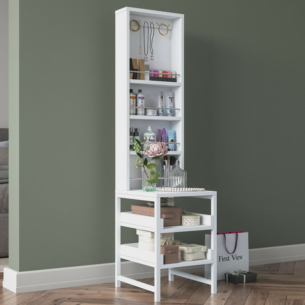 Măsuță de toaletă Bjorno (alb)