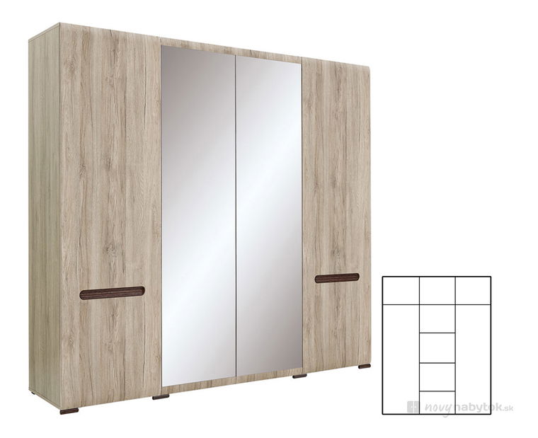 Dulap de haine Avril SZF2D2L/21/22