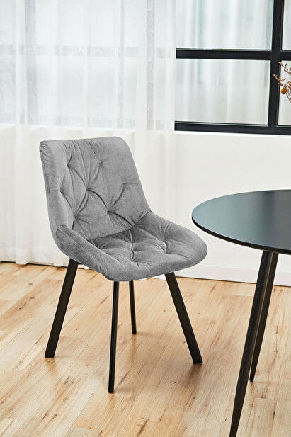 Set 4 buc. scaune sufragerie Jardines (gri)
