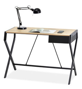 PC stolík Desiguo (dub + čierna)