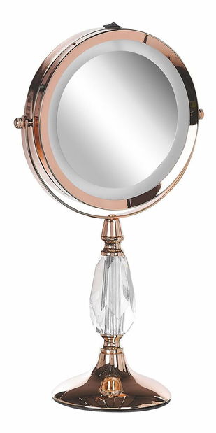 Makeup zrkadlo ø 18 cm Maurie (ružové zlato)