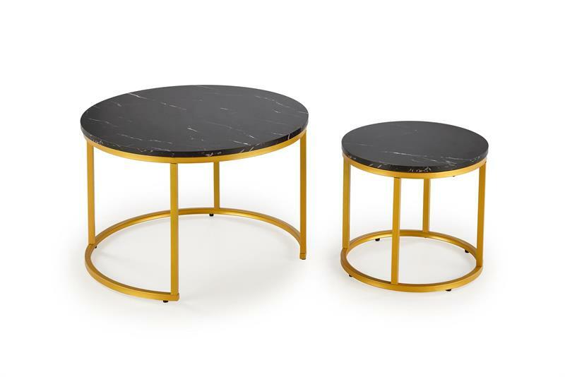 Dohányzóasztal szett (2 db.) Palea (fekete) 