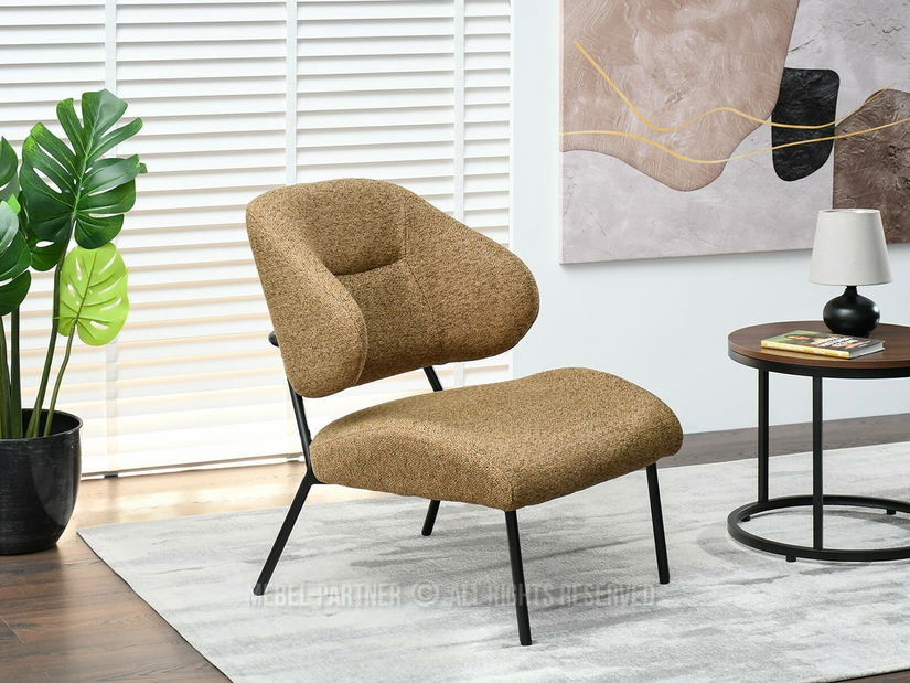 Fotelja Estrida F (svijetlosmeđa + crna)