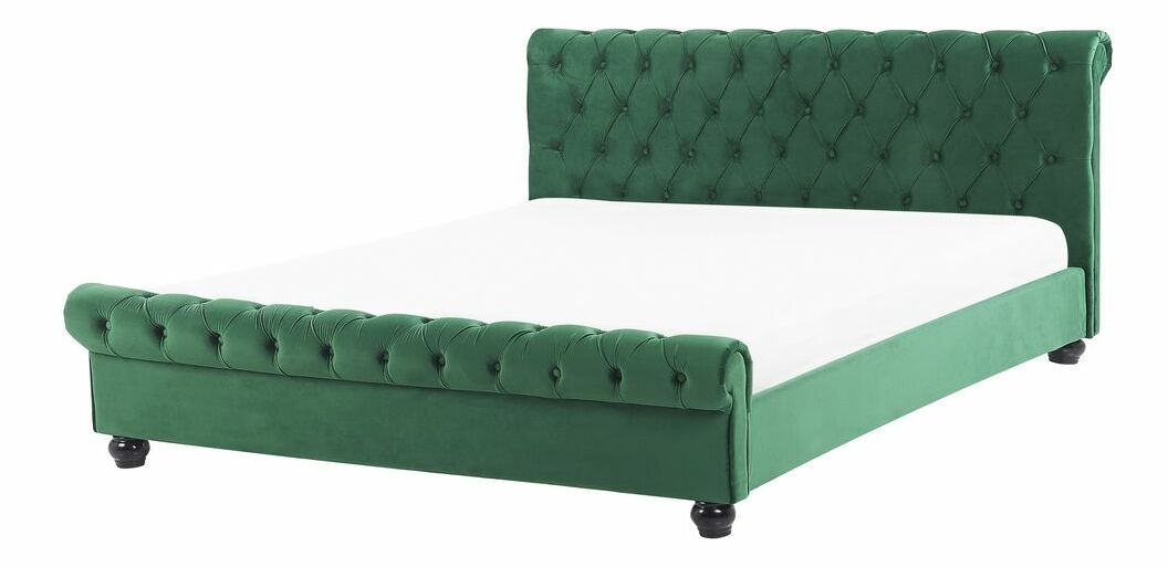 Manželská posteľ 160 cm ARCHON (s roštom) (zelená)