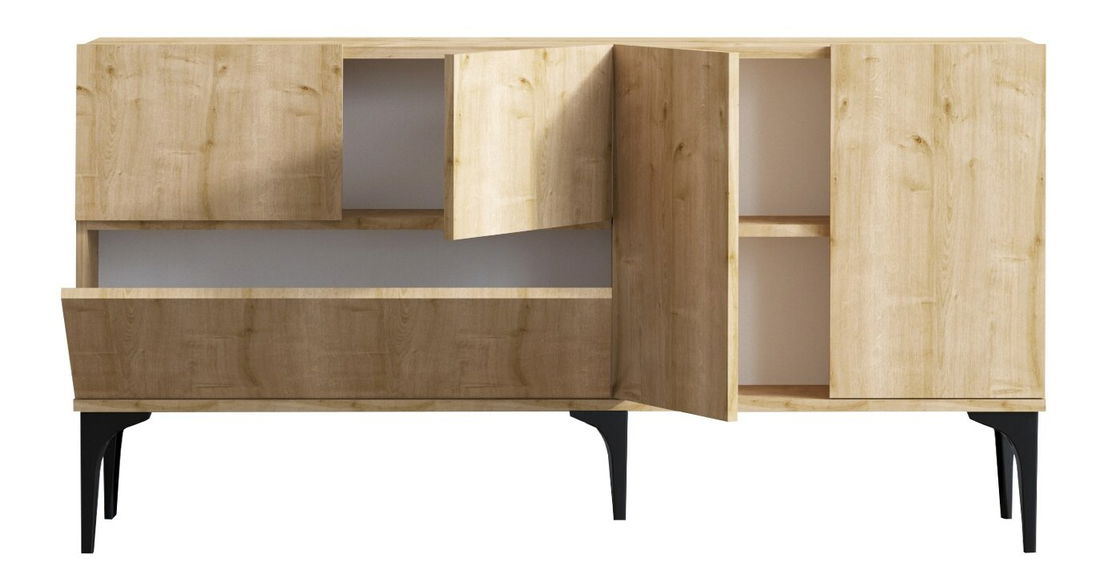 Dulap Aliex 13 (stejar + negru)