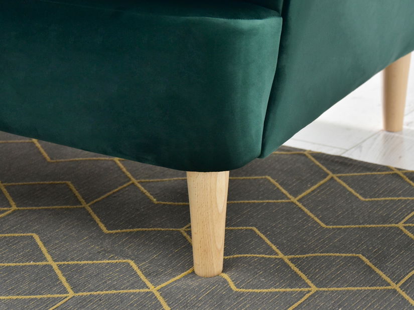 Pohovka dvojsedačka v tvare ušiak Muriera (zelená + čierna)