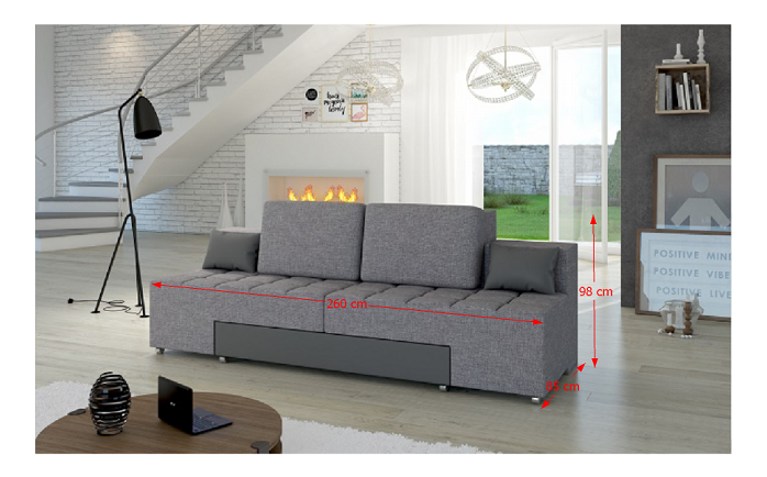 Canapea Agaloa (Gri)